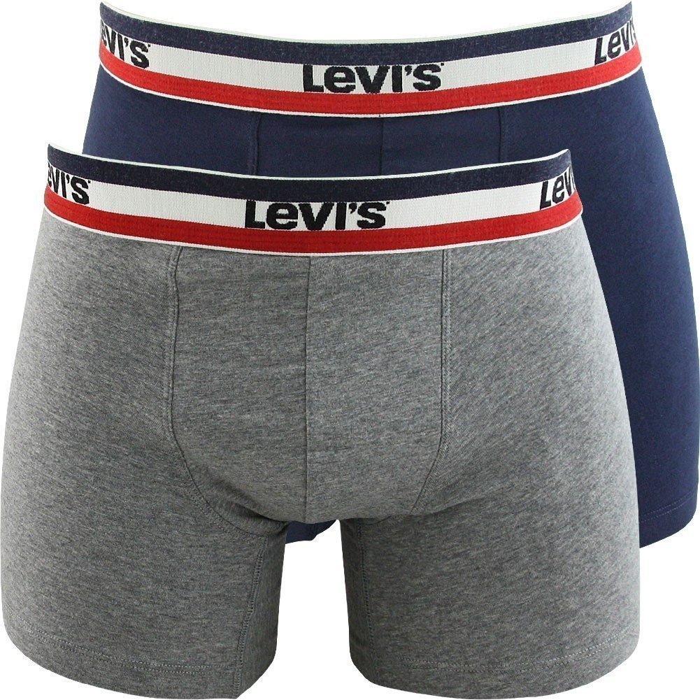 Boxer homme en coton Levi gris