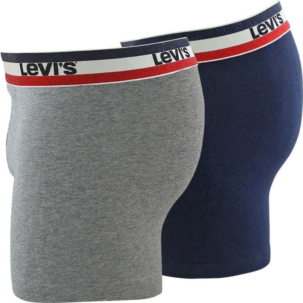 Boxer homme en coton Levi gris