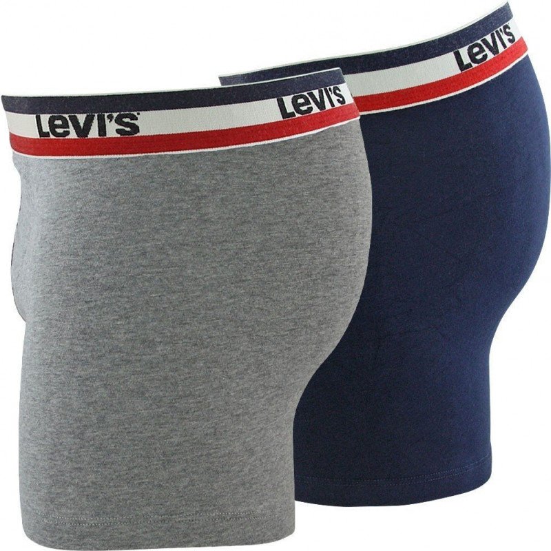 LEVI'S Lot de 2 Boxers Homme Coton SPRTSWR LOGO Dress blue