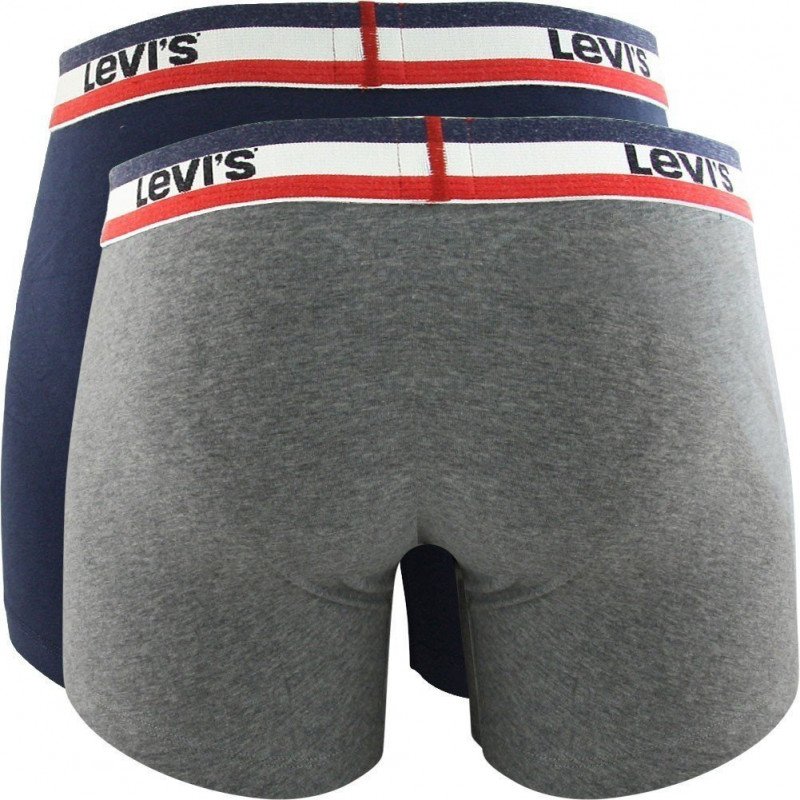 LEVI'S Lot de 2 Boxers Homme Coton SPRTSWR LOGO Dress blue