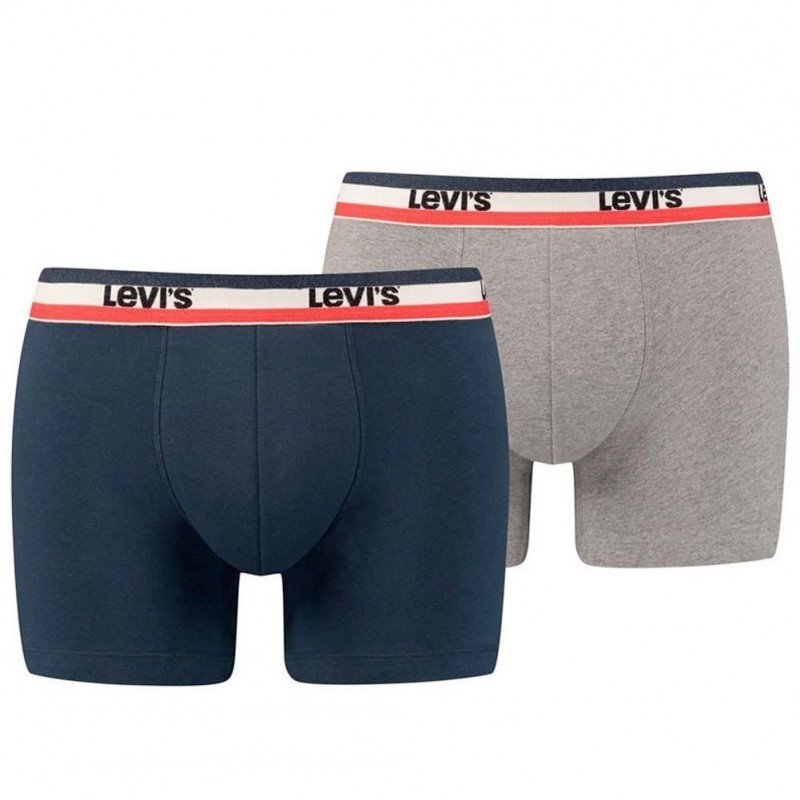 LEVI'S Lot de 2 Boxers Homme Coton SPRTSWR LOGO Dress blue