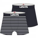 LEVI'S Lot de 2 Boxers Homme Coton VINTAGE STRIPE Marine