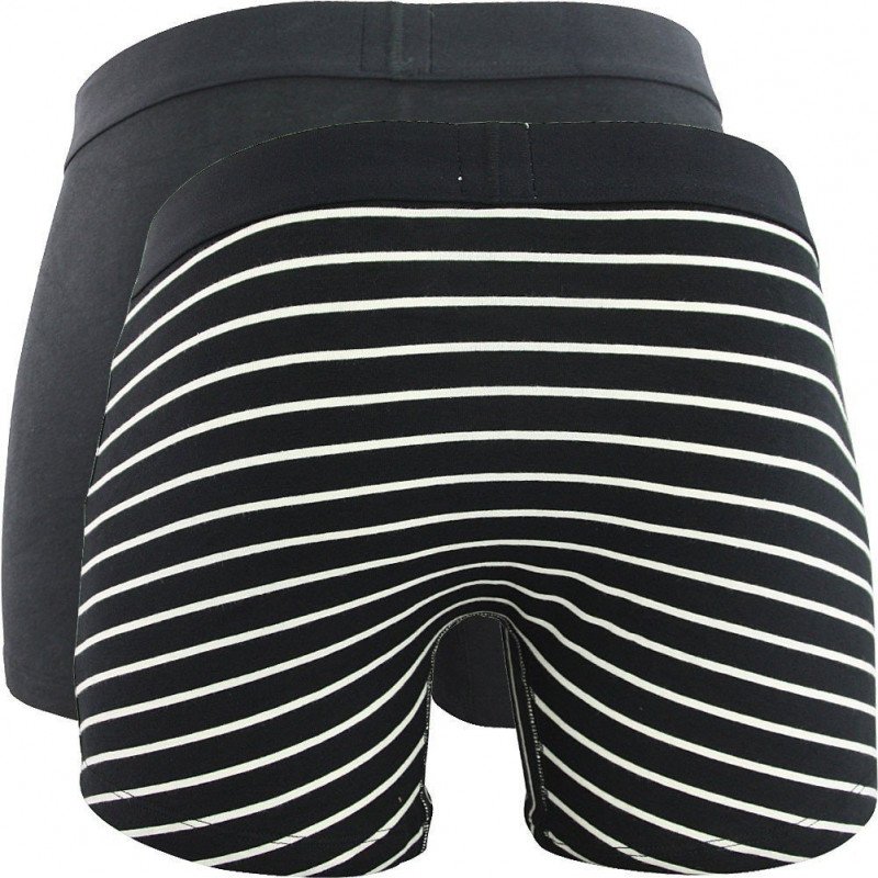 LEVI'S Lot de 2 Boxers Homme Coton VINTAGE STRIPE Noir