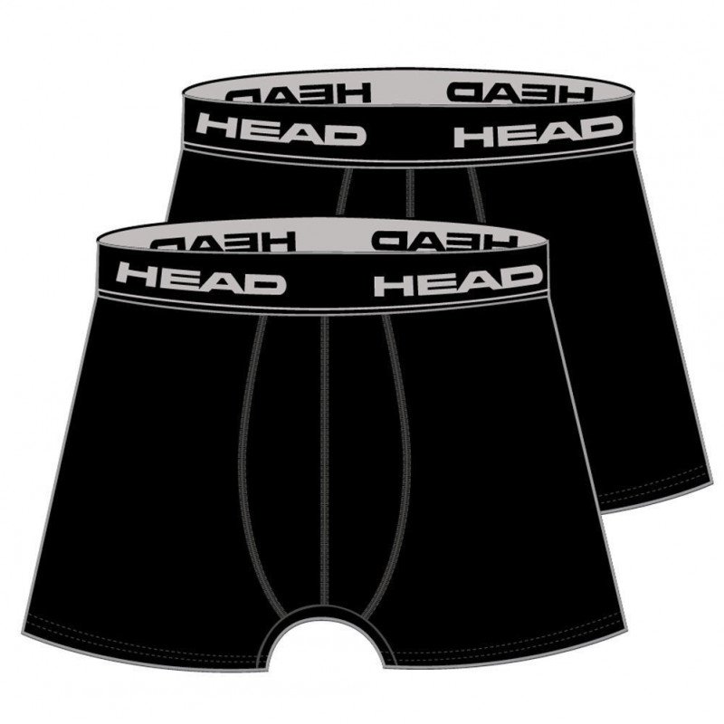 HEAD Lot de 2 Boxers Homme Coton BASIC PACK Noir