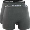 HEAD Lot de 2 Boxers Homme Coton BASIC PACK Anthracite