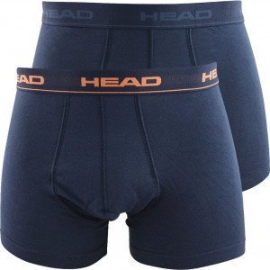 HEAD Lot de 2 Boxers Homme Coton BASIC PACK Peacoat Orange