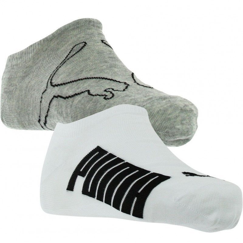LOT DE 2 Socquettes Chaussettes Homme LIFESTYLEN Gris et Blanc