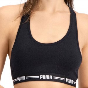 PUMA Brassière Femme Coton ICONICN Noir