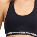 PUMA Brassière Femme Coton ICONICN Noir