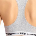 PUMA Brassière Femme Coton ICONICN Souris chiné