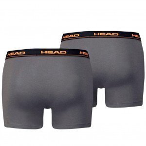 HEAD Lot de 2 Boxers Homme Coton BASICN Dark shadow