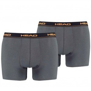 HEAD Lot de 2 Boxers Homme Coton BASICN Dark shadow