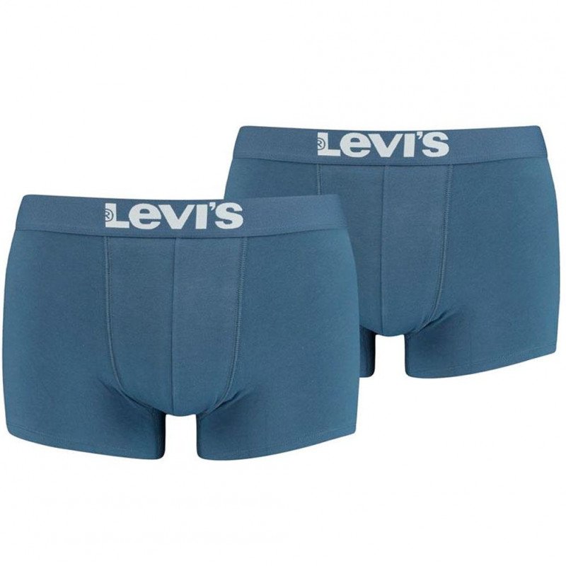 LOT DE 2 Boxer Sous-vêtements Homme SOLIDBASIC Bleu et Indigo