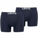 LEVI'S Lot de 2 Boxers Homme Coton SOLIDBASIC Marine