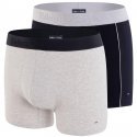 EDEN PARK Lot de 2 Boxers Homme Coton DUOLIG Marine Gris