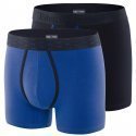 EDEN PARK Lot de 2 Boxers Homme Coton DUOCONT Marine Bleu néon