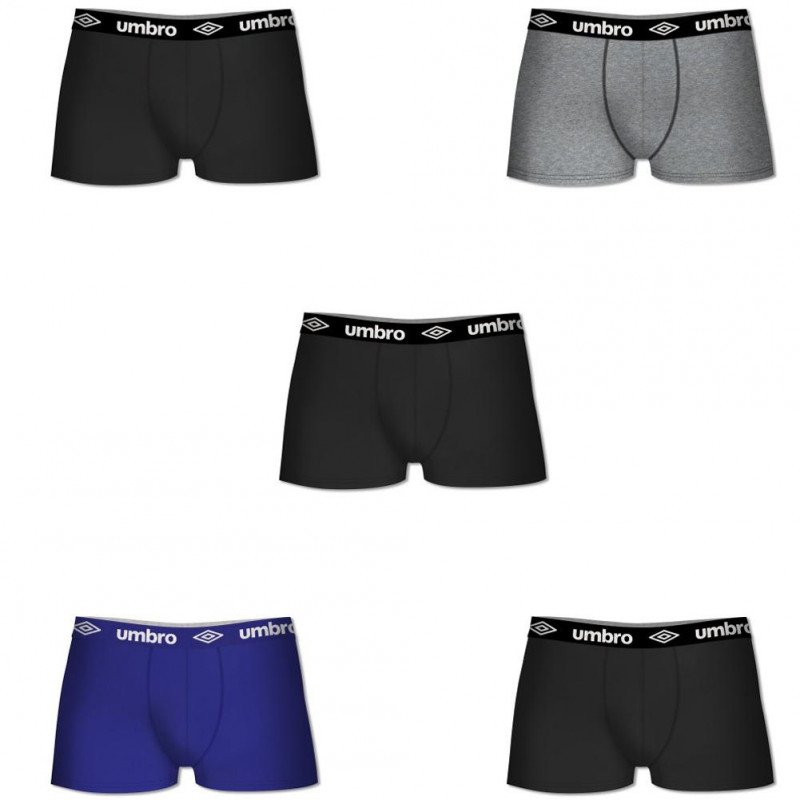LOT DE 5 Boxer Sous-vêtements Homme BCX5CLASS Noir et Bleu