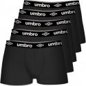 UMBRO Lot de 5 Boxers Homme Coton BCX5CLASS 1 Noir