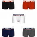 UMBRO Lot de 5 Boxers Homme Coton BCX5CLASS 5 Marine Rouge Blanc Gris Noir