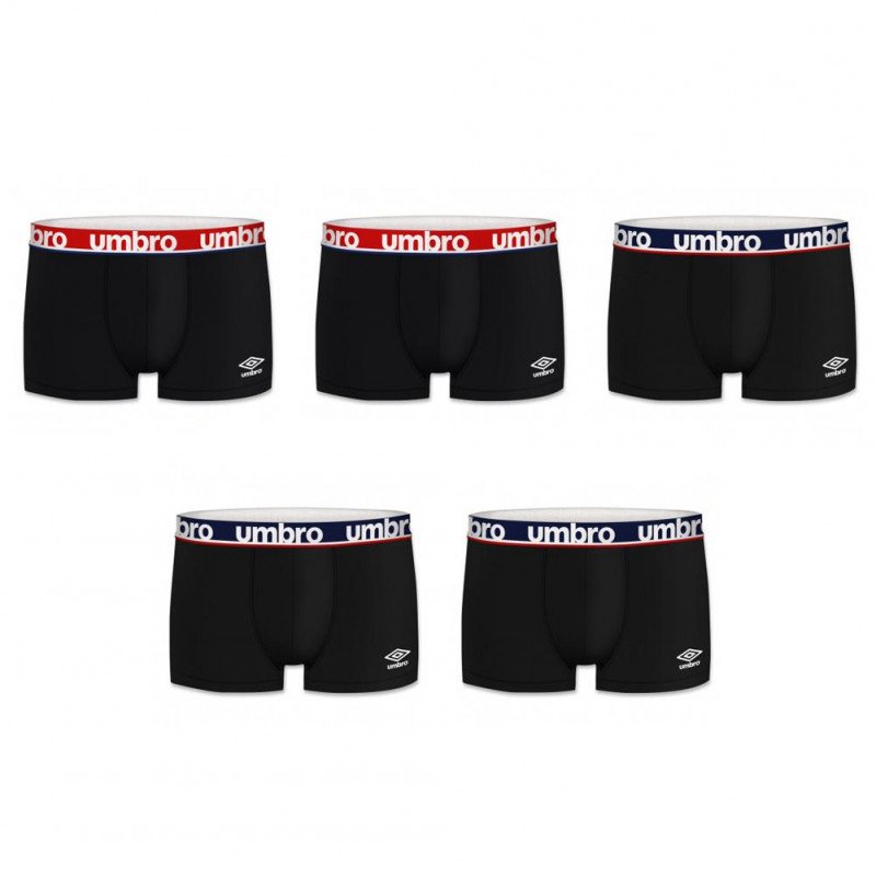 LOT DE 5 Boxer Sous-vêtements Homme BCX5CLASS Noir et Rouge