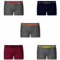 UMBRO Lot de 5 Boxers Homme sans couture BSX5 Gris Marine Gris Rouge Gris