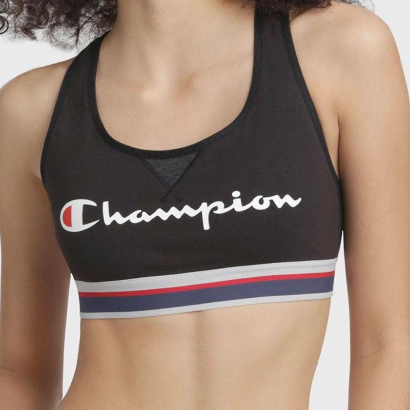 CHAMPION Brassière Femme Coton AUTHENTIQUE Noir