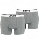 LOT DE 2 Boxer Sous-vêtements Homme VINTAGE HEATHER Noir et Gris