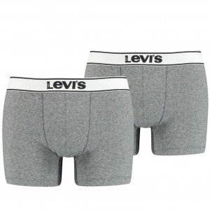 LEVI'S Lot de 2 Boxers Homme Coton VINTAGE HEATHER Noir
