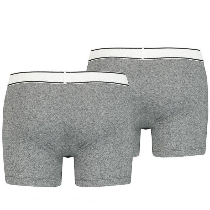 LOT DE 2 Boxer Sous-vêtements Homme VINTAGE HEATHER Noir et Gris