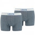 LOT DE 2 Boxer Sous-vêtements Homme VINTAGE HEATHER Bleu et Marine