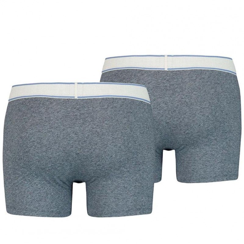 LOT DE 2 Boxer Sous-vêtements Homme VINTAGE HEATHER Bleu et Marine