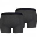 LOT DE 2 Boxer Sous-vêtements Homme SOLIDBASIC Gris et Anthracite