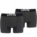 LOT DE 2 Boxer Sous-vêtements Homme SOLIDBASIC Gris et Anthracite