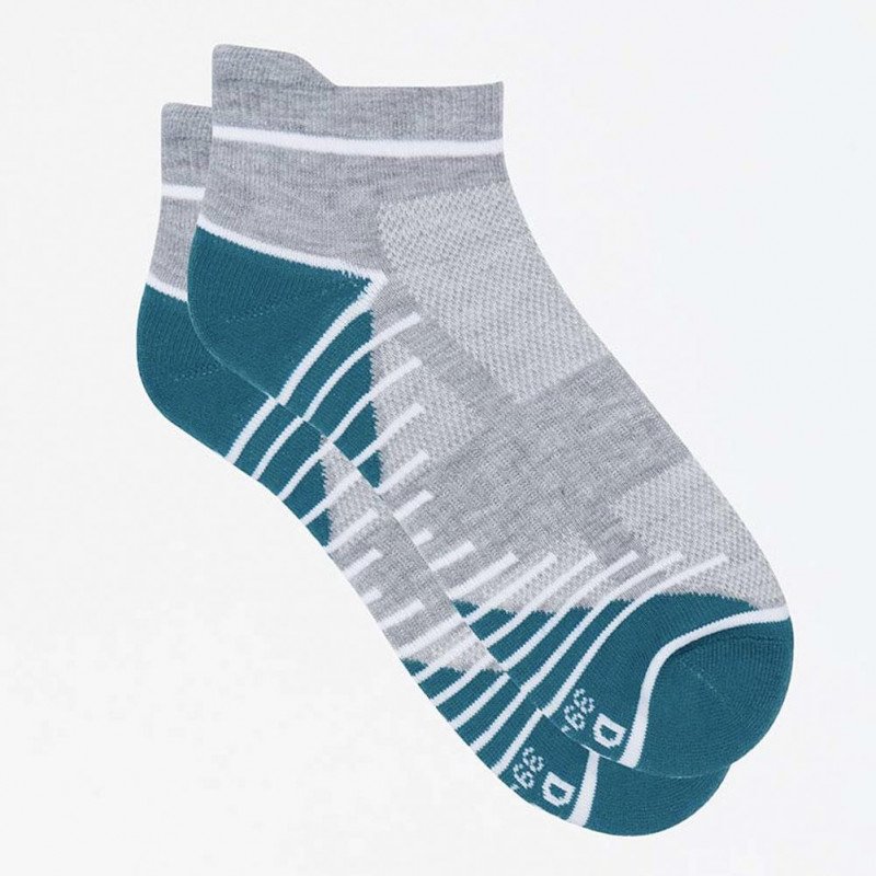 LOT DE 2 Socquettes Chaussettes Homme XTEMP Gris et Vert