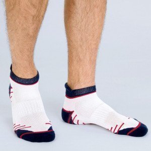 DIM Lot de 2 paires de Socquettes Homme Microfibre XTEMP Blanc