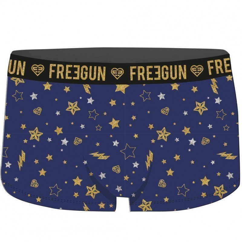 Boxer Fille ETOB2 Bleu et Jaune