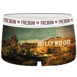 FREEGUN Boxer Fille Microfibre HOL Marron Blanc