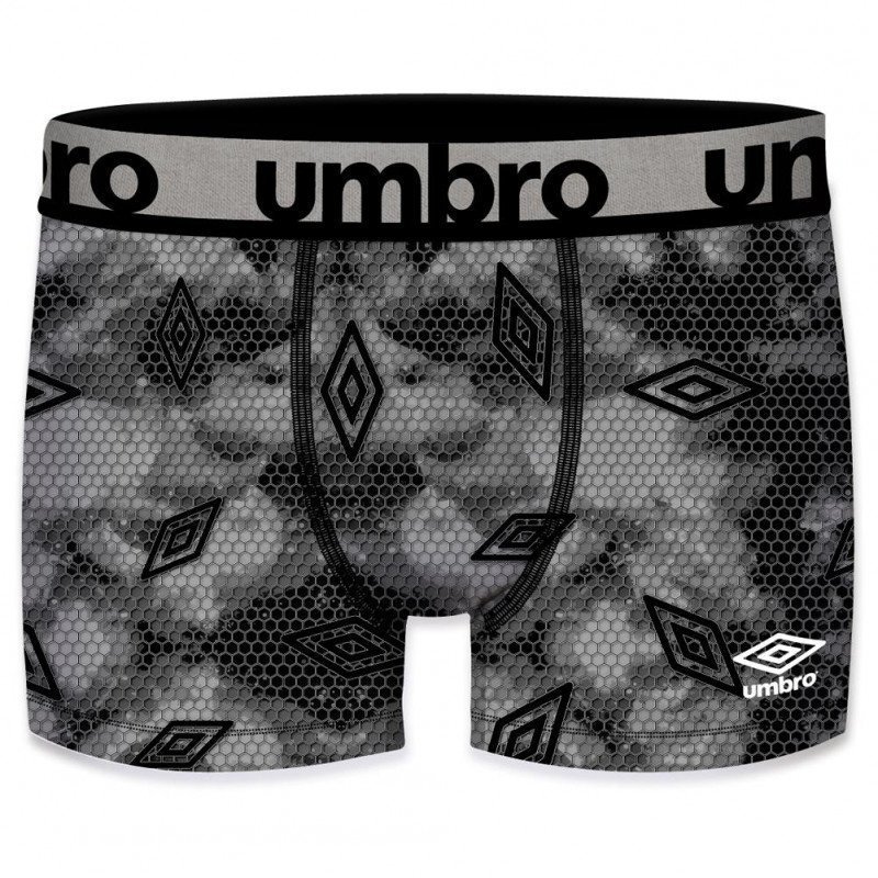 Boxer Homme SUBASS6 Noir et Gris