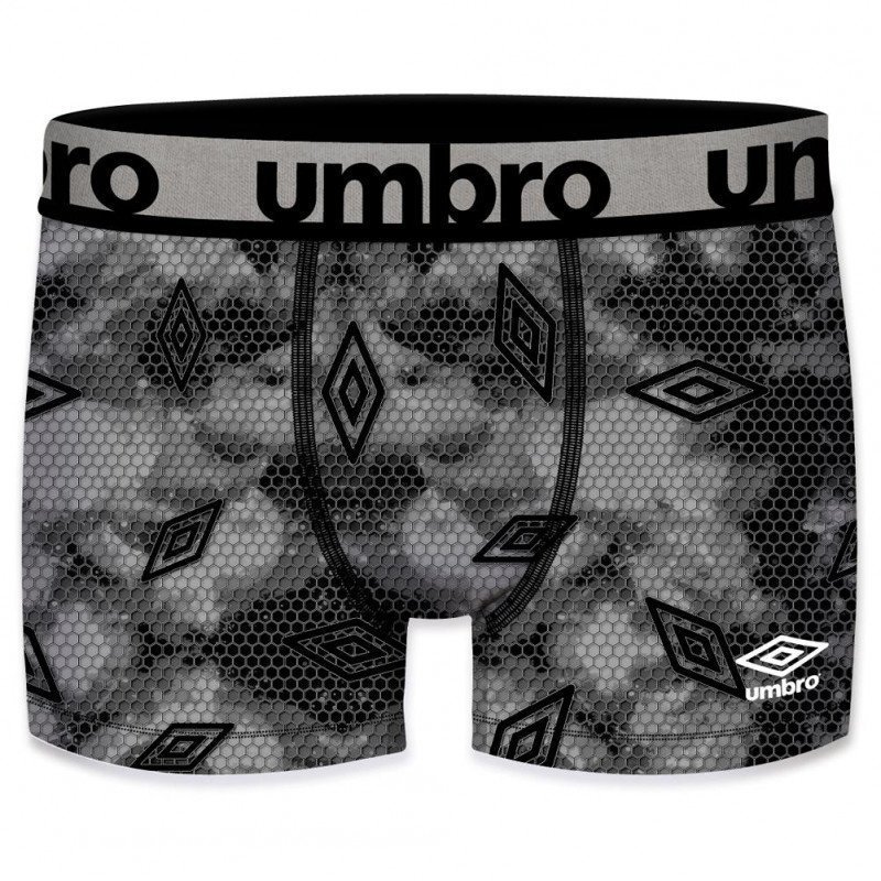 UMBRO Boxer Homme Microfibre SUBASS6 Gris Noir