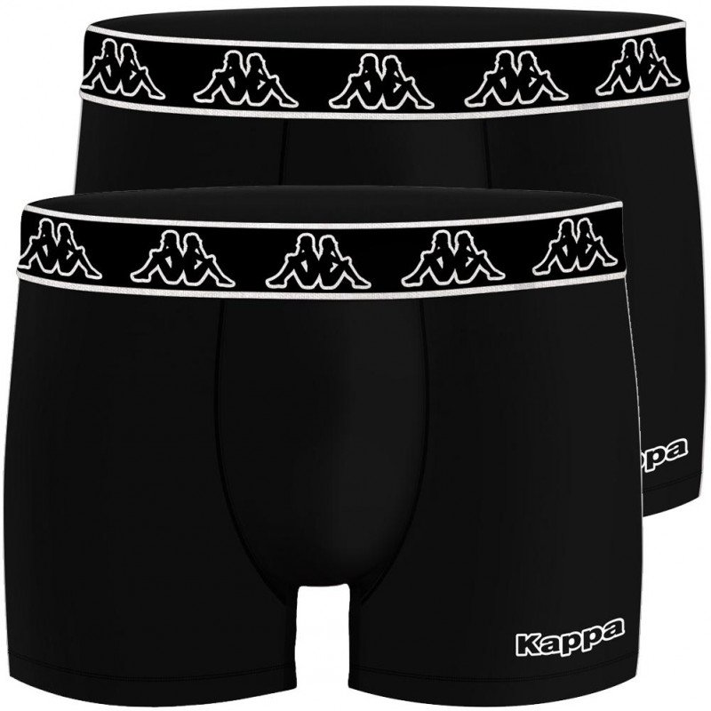 LOT DE 2 Boxer Sous-vêtements Homme BCX2ATHAS1 Noir et Blanc