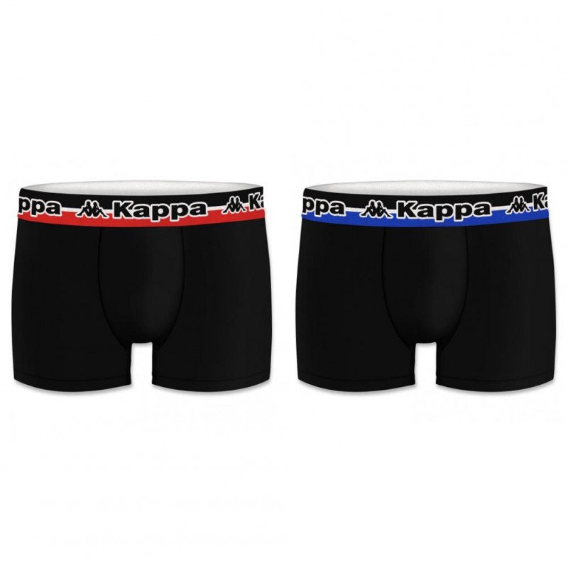 LOT DE 2 Boxer Sous-vêtements Homme BCX2TRIAS1 Noir et Rouge