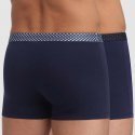 DIM Lot de 2 Boxers Homme Coton MIXANDPRINTS Bleu denim Ligne Losange