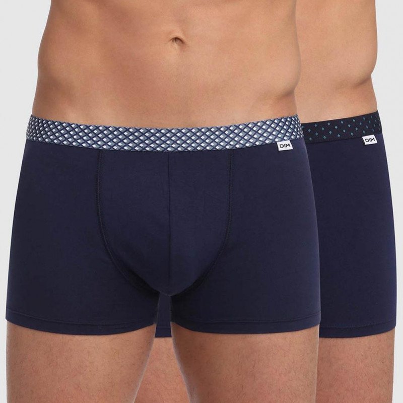 LOT DE 2 Boxer Sous-vêtements Homme MIXANDPRINTS Bleu et Denim