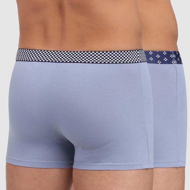LOT DE 2 Boxer Sous-vêtements Homme MIXANDPRINTS Bleu et Glacier