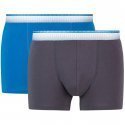 DIM Lot de 2 Boxers Homme Coton ABSOLUFIT Gris granit Bleu océan