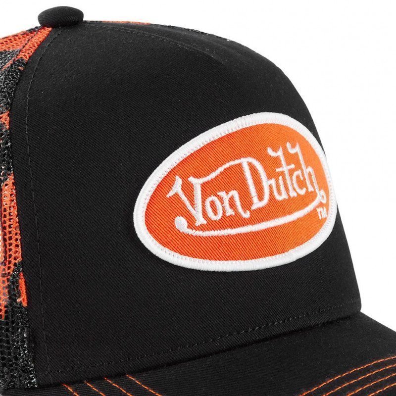 VON DUTCH Casquette Homme MicroCoton ABOB A Noir Orange