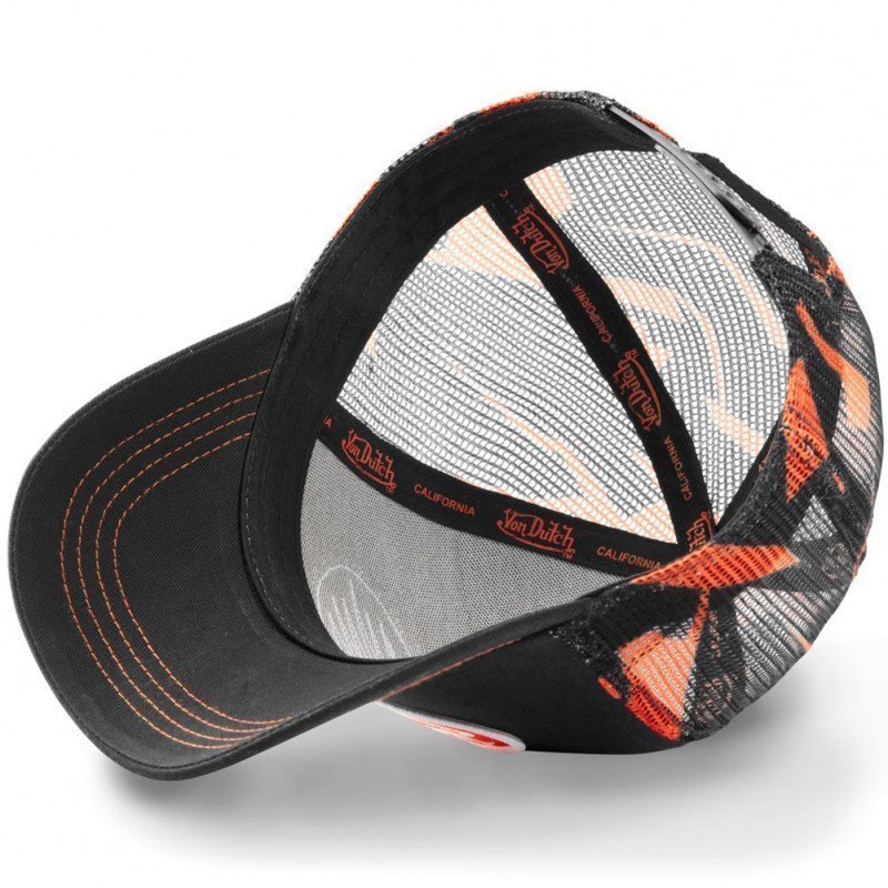 VON DUTCH Casquette Homme MicroCoton ABOB A Noir Orange