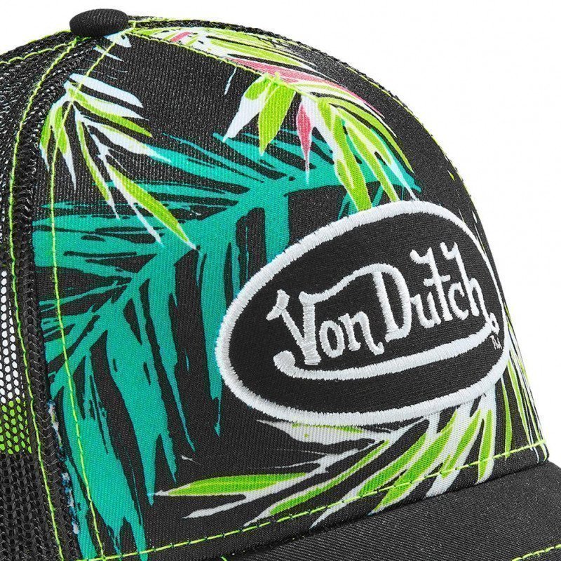 VON DUTCH Casquette Homme MicroCoton AHIG AOP Noir Vert