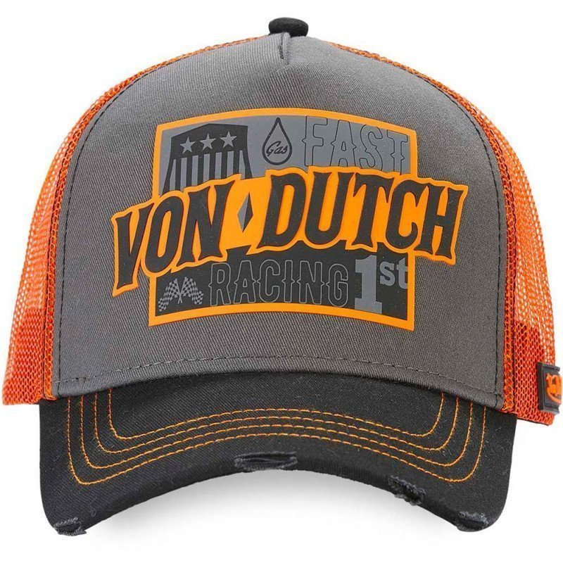 VON DUTCH Casquette Homme MicroCoton ARAC GRE Gris Orange