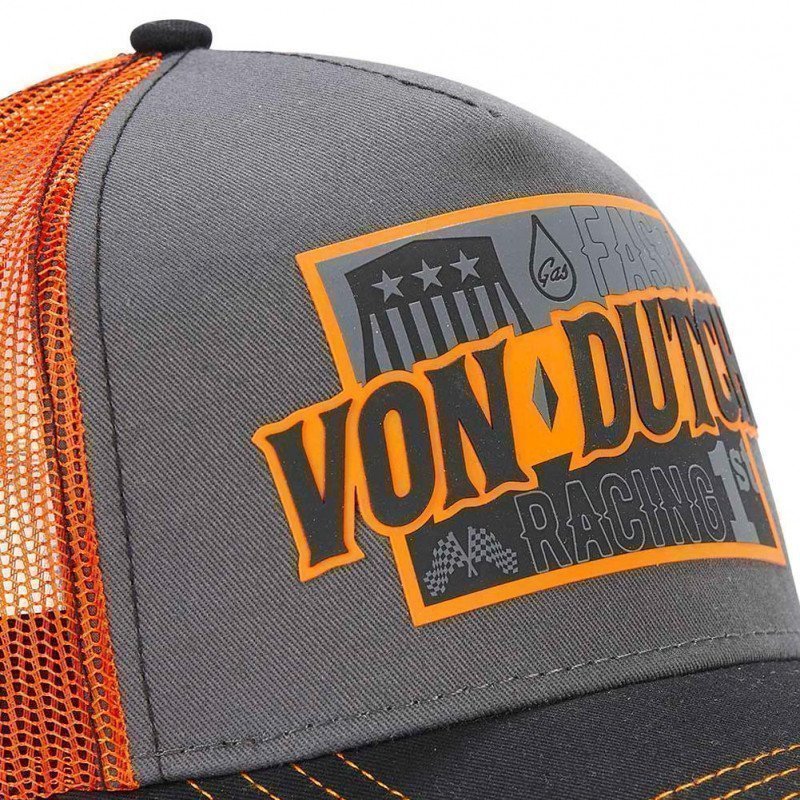 VON DUTCH Casquette Homme MicroCoton ARAC GRE Gris Orange